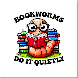 Whimsical Bookworm Decoration - Perfect Gift for Readers & Literary Enthusiasts Posters and Art